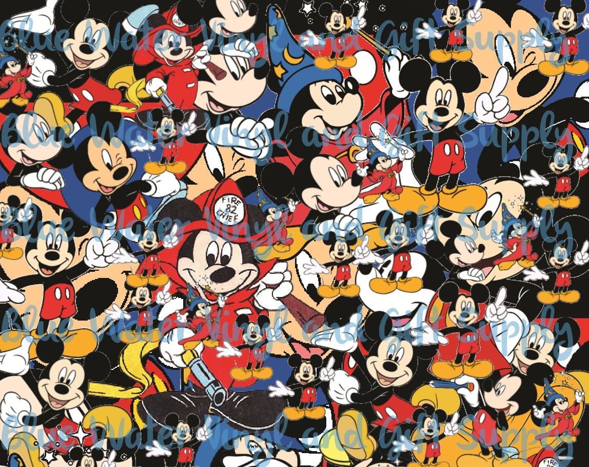 Mickey Minnie Oracal 651 Permanent Vinyl Mouse Pattern HTV