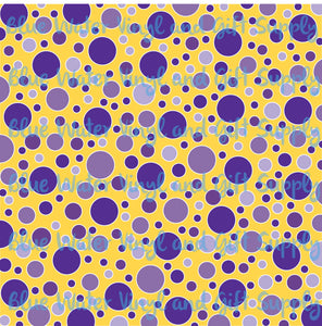 Polka Dots Purple and Gold
