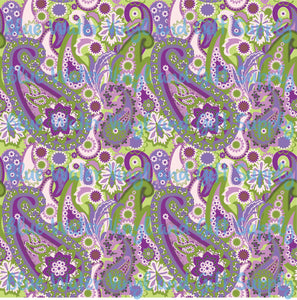 Paisley Lavender and green