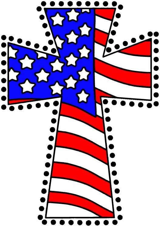 American Flag Cross