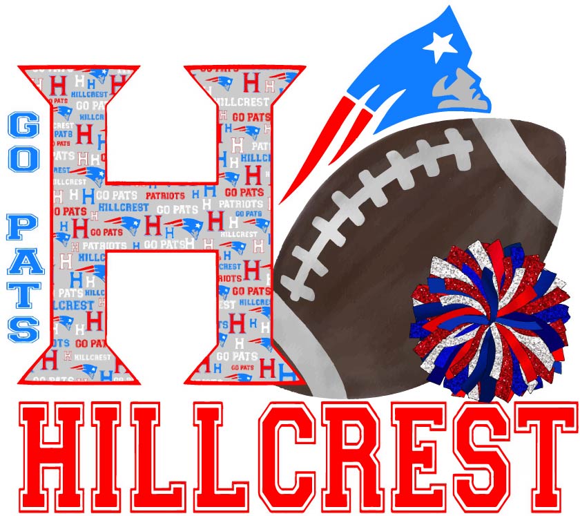 Hillcrest High School (football and pom poms)