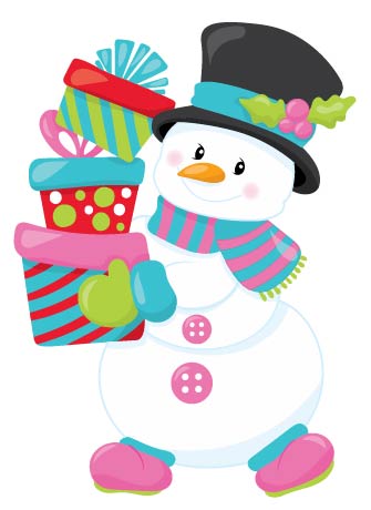 Christmas Snowman with Presents