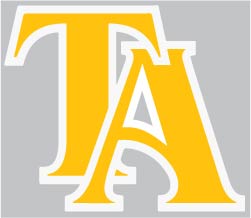 Tuscaloosa Academy Logo (gold with white outline)