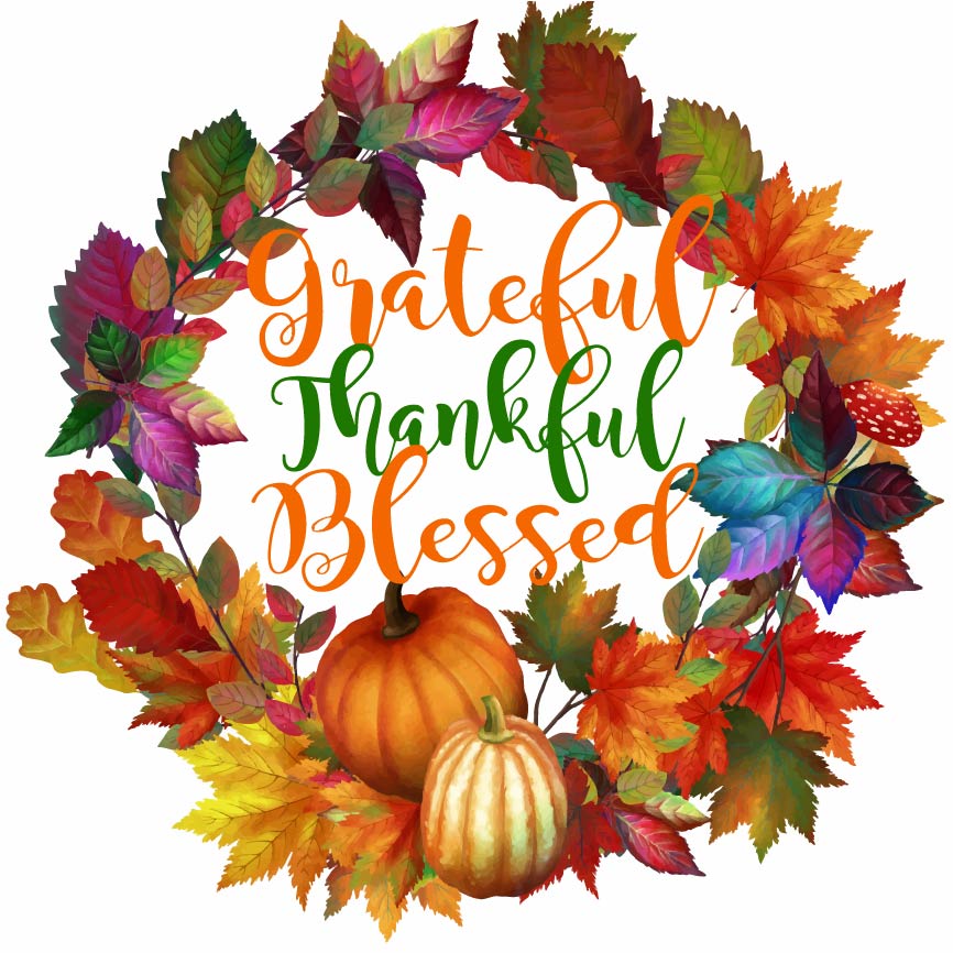 Grateful Thankful Blessed Wreath