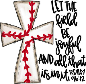 Baseball Cross With Bible Verse