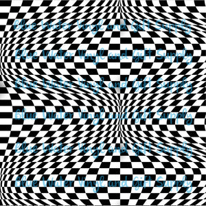 Black and White Wavy Checkerboard