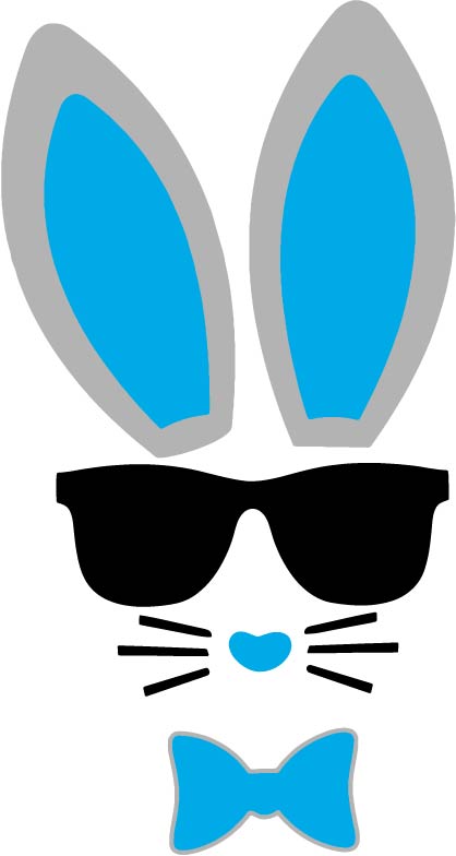 Easter Bunny Boy with Glasses