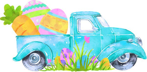 Easter Truck Pastel Blue with Eggs