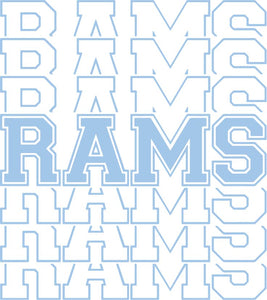 Northside Rams (repeating light blue)