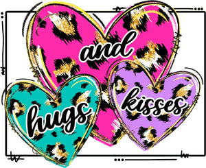 Valentine Hugs and Kisses Hearts