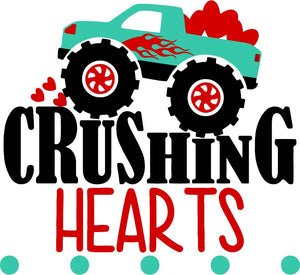 Valentine Truck Crushing Hearts